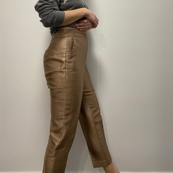 High waisted matte gold pant - Picture 2 of 3